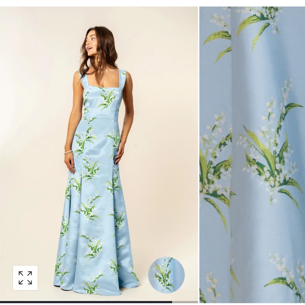 Lula Kate Beckett Dress “Lily of the Valley” in Powder Blue